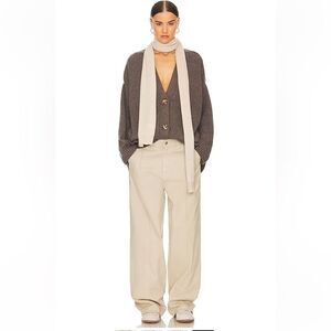 NWT HELSA Workwear Oversized Pants Taupe khaki wide leg Revolve S